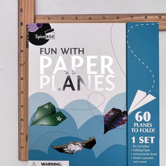 Fun With Paper Planes Set By SpiceBox 60 Planes Fold & Fly Book & Power Launcher - Picture 10 of 12